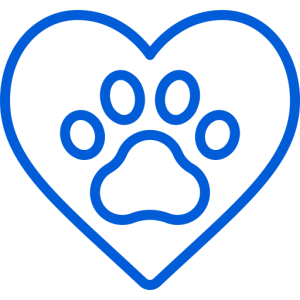 Heart and paw print icon representing wellness and preventive pet care